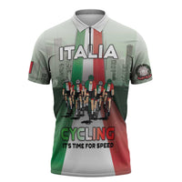 Personalized Italy Cycling Zipper Polo Shirt Life In The Bike Lane - Wonder Print Shop