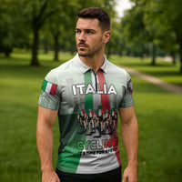 Personalized Italy Cycling Zipper Polo Shirt Life In The Bike Lane - Wonder Print Shop