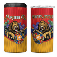 Personalized Armenia 4 in 1 Can Cooler Tumbler Lion As National Symbol - Wonder Print Shop
