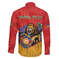 Personalized Armenia Family Matching Off The Shoulder Long Sleeve Dress and Hawaiian Shirt Lion As National Symbol - Wonder Print Shop