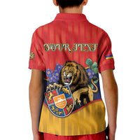Personalized Armenia Kid Polo Shirt Lion As National Symbol - Wonder Print Shop