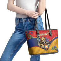 Armenia Leather Tote Bag Lion As National Symbol - Wonder Print Shop