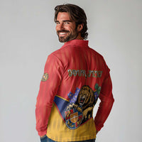 Personalized Armenia Long Sleeve Polo Shirt Lion As National Symbol - Wonder Print Shop