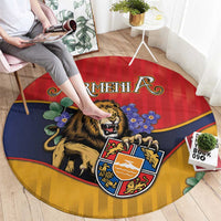 Armenia Round Carpet Lion As National Symbol - Wonder Print Shop