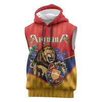 Personalized Armenia Sleeveless Hoodie Lion As National Symbol - Wonder Print Shop