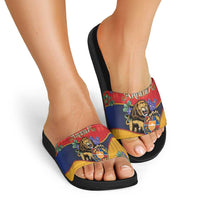 Armenia Slide Sandals Lion As National Symbol - Wonder Print Shop