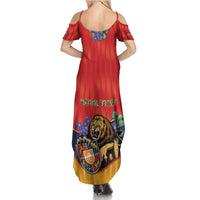 Personalized Armenia Summer Maxi Dress Lion As National Symbol - Wonder Print Shop