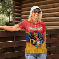 Personalized Armenia Women Polo Shirt Lion As National Symbol - Wonder Print Shop