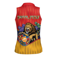 Personalized Armenia Women Sleeveless Polo Shirt Lion As National Symbol - Wonder Print Shop
