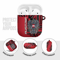 Austria AirPods Case Black Eagle Badge With Patterns - Wonder Print Shop