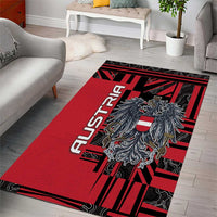 Austria Area Rug Black Eagle Badge With Patterns - Wonder Print Shop