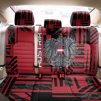 Austria Back Car Seat Cover Black Eagle Badge With Patterns - Wonder Print Shop