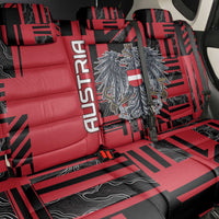 Austria Back Car Seat Cover Black Eagle Badge With Patterns - Wonder Print Shop