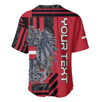 Personalized Austria Baseball Jersey Black Eagle Badge With Patterns - Wonder Print Shop