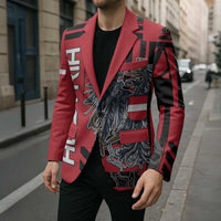 Personalized Austria Blazer Black Eagle Badge With Patterns - Wonder Print Shop