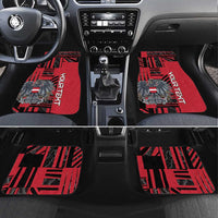 Austria Car Mats Black Eagle Badge With Patterns - Wonder Print Shop