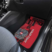 Austria Car Mats Black Eagle Badge With Patterns - Wonder Print Shop