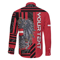 Personalized Austria Family Matching Long Sleeve Bodycon Dress and Hawaiian Shirt Black Eagle Badge With Patterns - Wonder Print Shop