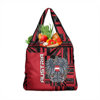 Austria Grocery Bag Black Eagle Badge With Patterns - Wonder Print Shop
