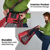 Austria Grocery Bag Black Eagle Badge With Patterns - Wonder Print Shop