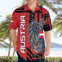 Personalized Austria Hawaiian Shirt Black Eagle Badge With Patterns - Wonder Print Shop