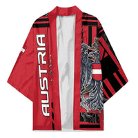 Personalized Austria Kimono Black Eagle Badge With Patterns - Wonder Print Shop