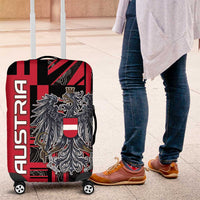 Austria Luggage Cover Black Eagle Badge With Patterns - Wonder Print Shop