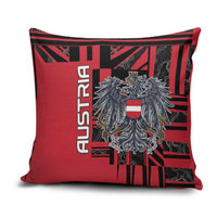Austria Pillow Cover Black Eagle Badge With Patterns - Wonder Print Shop
