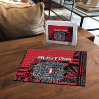 Austria Puzzle Black Eagle Badge With Patterns - Wonder Print Shop