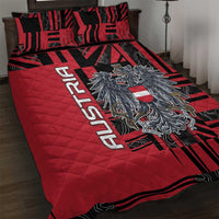 Austria Quilt Bed Set Black Eagle Badge With Patterns - Wonder Print Shop