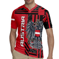 Personalized Austria Rugby Jersey Black Eagle Badge With Patterns - Wonder Print Shop