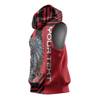 Personalized Austria Sleeveless Hoodie Black Eagle Badge With Patterns - Wonder Print Shop
