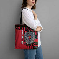 Austria Tote Bag Black Eagle Badge With Patterns - Wonder Print Shop