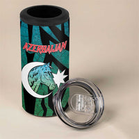 Personalized Azerbaijan 4 in 1 Can Cooler Tumbler Karabakh Horse Tattoo - Wonder Print Shop