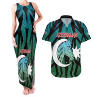 Personalized Azerbaijan Couples Matching Tank Maxi Dress and Hawaiian Shirt Karabakh Horse Tattoo - Wonder Print Shop
