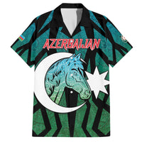 Personalized Azerbaijan Family Matching Off The Shoulder Long Sleeve Dress and Hawaiian Shirt Karabakh Horse Tattoo - Wonder Print Shop
