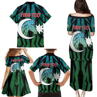 Personalized Azerbaijan Family Matching Puletasi and Hawaiian Shirt Karabakh Horse Tattoo - Wonder Print Shop