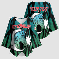 Personalized Azerbaijan Kimono Sleeve Blouse Karabakh Horse Tattoo - Wonder Print Shop