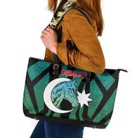 Azerbaijan Leather Tote Bag Karabakh Horse Tattoo - Wonder Print Shop