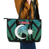 Azerbaijan Leather Tote Bag Karabakh Horse Tattoo - Wonder Print Shop