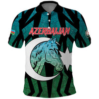 Personalized Azerbaijan Polo Shirt Karabakh Horse Tattoo - Wonder Print Shop