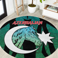 Azerbaijan Round Carpet Karabakh Horse Tattoo - Wonder Print Shop