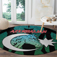 Azerbaijan Round Carpet Karabakh Horse Tattoo - Wonder Print Shop