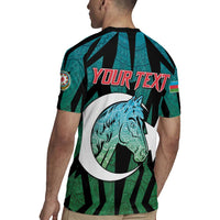 Personalized Azerbaijan Rugby Jersey Karabakh Horse Tattoo - Wonder Print Shop