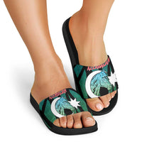 Azerbaijan Slide Sandals Karabakh Horse Tattoo - Wonder Print Shop