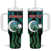 Personalized Azerbaijan Tumbler With Handle Karabakh Horse Tattoo - Wonder Print Shop