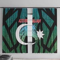 Azerbaijan Window Curtain Karabakh Horse Tattoo - Wonder Print Shop