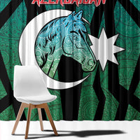 Azerbaijan Window Curtain Karabakh Horse Tattoo - Wonder Print Shop