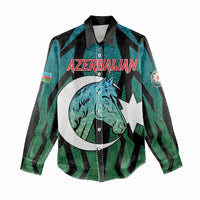 Personalized Azerbaijan Women Casual Shirt Karabakh Horse Tattoo - Wonder Print Shop