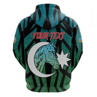 Personalized Azerbaijan Zip Hoodie Karabakh Horse Tattoo - Wonder Print Shop